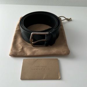 BURBERRY Joe London Check Embossed Leather Belt Charcoal/black Size/M. 38/95